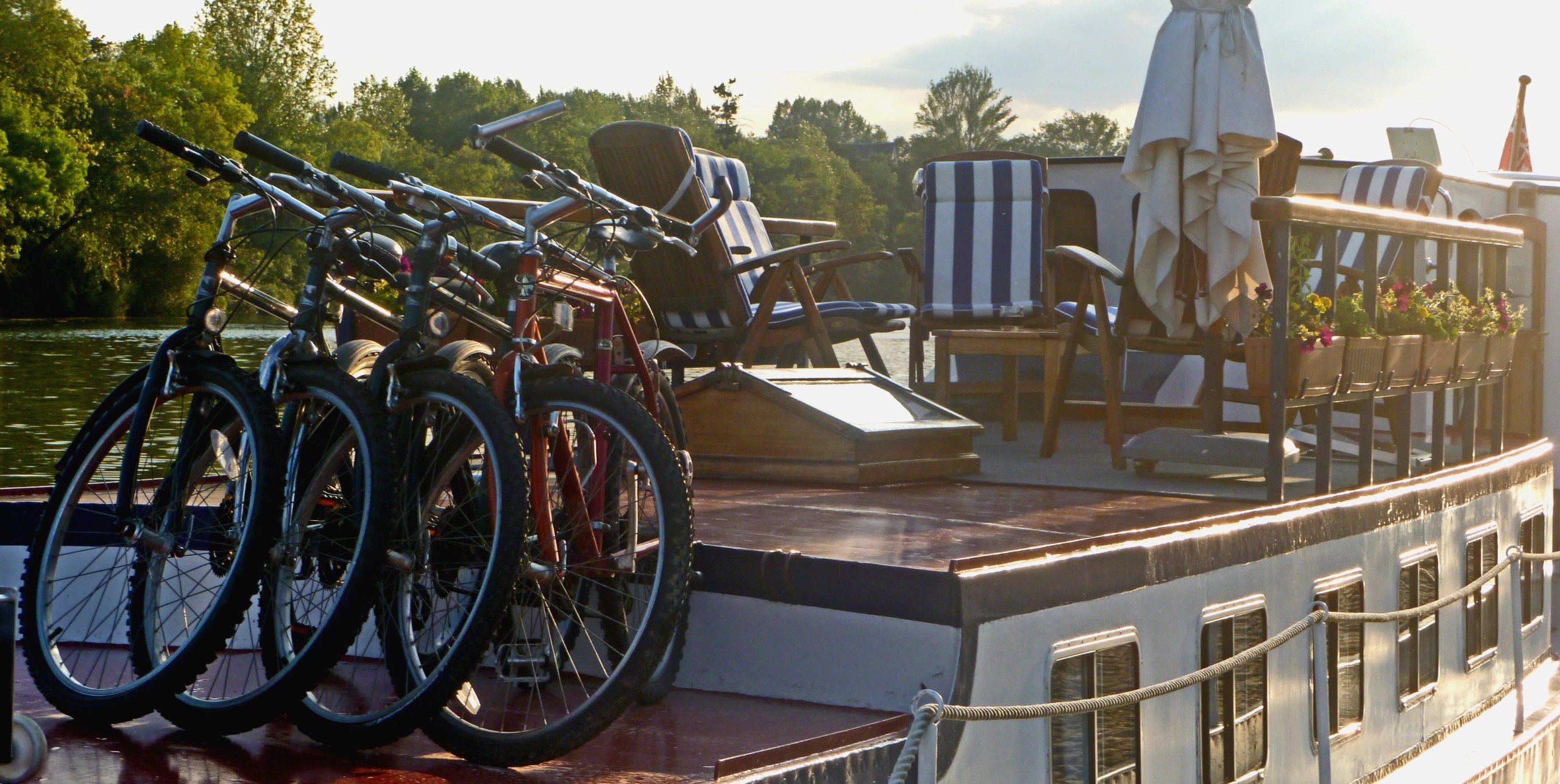 Guests can cycle through beautiful Brittany countryside on hotel barge Nymphea